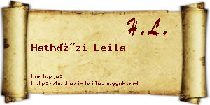 Hatházi Leila névjegykártya